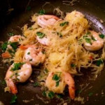 Shrimp (mock) Scampi with Spaghetti Squash